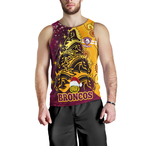 Brisbane Broncos Christmas Men Tank Top - Brisbane Broncos Tree Teammates Aboriginal Inspired Xmas Men Tank Top Brisbane Broncos Christmas Men Tank Top - Brisbane Broncos Tree Teammates Aboriginal Inspired Xmas Men Tank Top