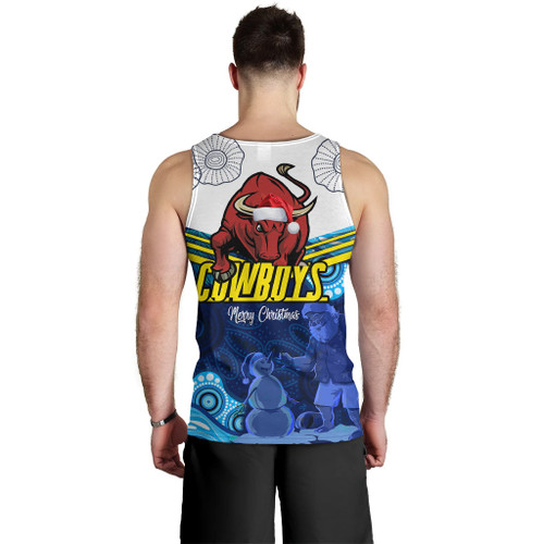 North Queensland Cowboys Christmas Men Tank Top - Cowboys Merry Christmas Summer Vibes Aboriginal Inspired Men Tank Top North Queensland Cowboys Christmas Men Tank Top - Cowboys Merry Christmas Summer Vibes Aboriginal Inspired Men Tank Top
