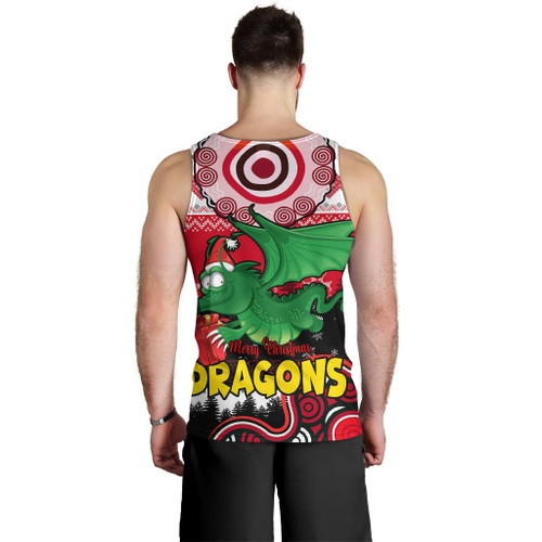 Australia St.George Christmas Men Tank Top - Dragon Aboriginal Inspried Xmas Men Tank Top Australia St.George Christmas Men Tank Top - Dragon Aboriginal Inspried Xmas Men Tank Top