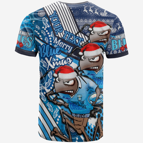 New South Wales League Blue Xmas T-shirt - Custom NSW Blues Cockroach's Army Fishing Inspired T-shirt New South Wales League Blue Xmas T-shirt - Custom NSW Blues Cockroach's Army Fishing Inspired T-shirt