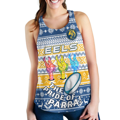 Parramatta Eels Women Racerback Tank - Christmas Snowflakes Parramatta Eels Mascot Women Racerback Tank Parramatta Eels Women Racerback Tank - Christmas Snowflakes Parramatta Eels Mascot Women Racerback Tank