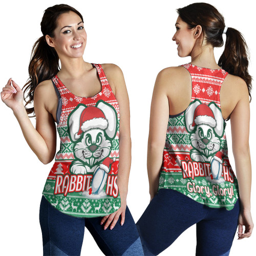 South Sydney Rabbitohs Women Racerback Tank - Rabbitohs Glory, Glory! Knitted Christmas Women Racerback Tank South Sydney Rabbitohs Women Racerback Tank - Rabbitohs Glory, Glory! Knitted Christmas Women Racerback Tank