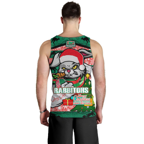 South Sydney Rabbitohs Christmas Men Tank Top - Merry Christmas Super South Sydney Rabbitohs With Ball And Patterns South Sydney Rabbitohs Christmas Men Tank Top - Merry Christmas Super South Sydney Rabbitohs With Ball And Patterns