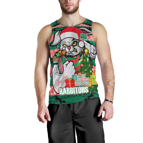 South Sydney Rabbitohs Christmas Men Tank Top - Merry Christmas Super South Sydney Rabbitohs With Ball And Patterns South Sydney Rabbitohs Christmas Men Tank Top - Merry Christmas Super South Sydney Rabbitohs With Ball And Patterns