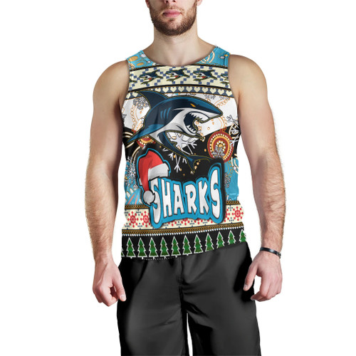 Cronulla-Sutherland Sharks Christmas Men Tank Top - Xmas Cronulla-Sutherland Sharks Christmas Balls, Snowflake With Aboriginal Patterns Men Tank Top Cronulla-Sutherland Sharks Christmas Men Tank Top - Xmas Cronulla-Sutherland Sharks Christmas Balls, Snowflake With Aboriginal Patterns Men Tank Top