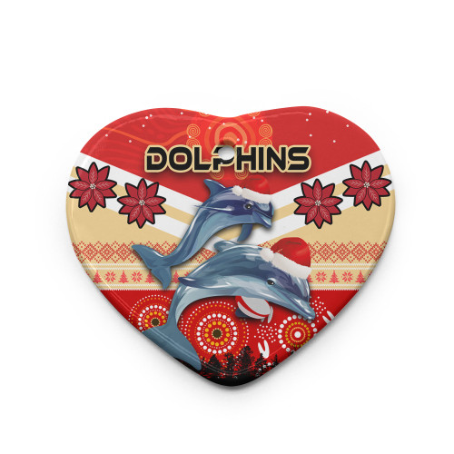 Redcliffe Dolphins Christmas Ornaments - Redcliffe Dolphins Christmas with Ugly Pattern and Aboriginal Inspired Ornaments Redcliffe Dolphins Christmas Ornaments - Redcliffe Dolphins Christmas with Ugly Pattern and Aboriginal Inspired Ornaments