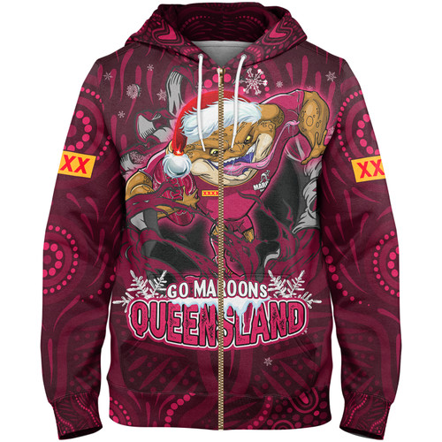 Cane Toads Christmas Hoodie - Custom Maroons Cane Toads Aboriginal Inspired Christmas Hoodie Cane Toads Christmas Hoodie - Custom Maroons Cane Toads Aboriginal Inspired Christmas Hoodie