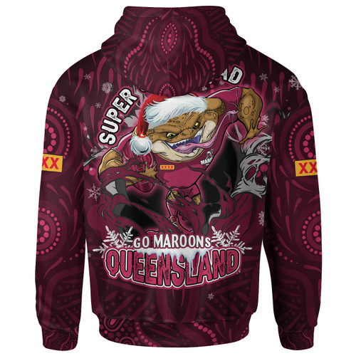Cane Toads Christmas Hoodie - Custom Maroons Cane Toads Aboriginal Inspired Christmas Hoodie Cane Toads Christmas Hoodie - Custom Maroons Cane Toads Aboriginal Inspired Christmas Hoodie