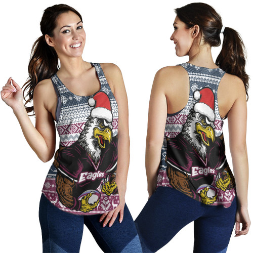 Australia Sea Eagles Women Racerback Tank - Eagles Mascot Knitted Christmas Patterns Women Racerback Tank Australia Sea Eagles Women Racerback Tank - Eagles Mascot Knitted Christmas Patterns Women Racerback Tank