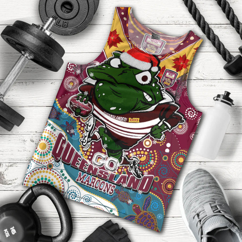 Cane Toads Christmas Men Tank Top - Super Maroon Cane Toads