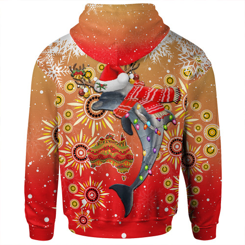 Redcliffe Dolphins Christmas Hoodie - Redcliffe Dolphins Christmas Hat Pattern Snown Style Hoodie Redcliffe Dolphins Christmas Hoodie - Redcliffe Dolphins Christmas Hat Pattern Snown Style Hoodie