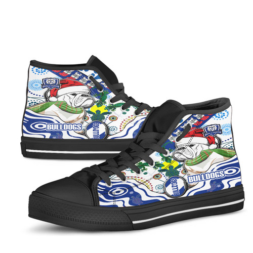 Canterbury-Bankstown Christmas High Top Shoes - Custom Merry Canterbury-Bankstown Christmas Indigenous Animals And Patterns Canterbury-Bankstown Christmas High Top Shoes - Custom Merry Canterbury-Bankstown Christmas Indigenous Animals And Patterns