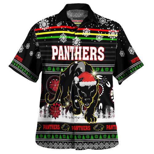 Penrith Panthers Christmas Hawaiian Shirt - Custom Penrith Panthers Ugly Christmas And Aboriginal Patterns Hoodie Penrith Panthers Christmas Hawaiian Shirt - Custom Penrith Panthers Ugly Christmas And Aboriginal Patterns Hoodie