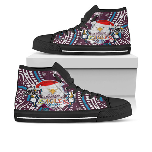Sydney's Northern Beaches Christmas High Top Shoes - Custom Merry Christmas Super Manly Sydney's Northern Beaches Indigenous High Top Shoes
