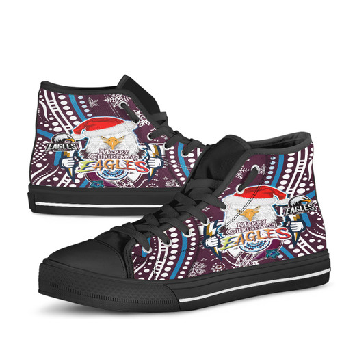 Sydney's Northern Beaches Christmas High Top Shoes - Custom Merry Christmas Super Manly Sydney's Northern Beaches Indigenous High Top Shoes Sydney's Northern Beaches Christmas High Top Shoes - Custom Merry Christmas Super Manly Sydney's Northern Beaches Indigenous High Top Shoes
