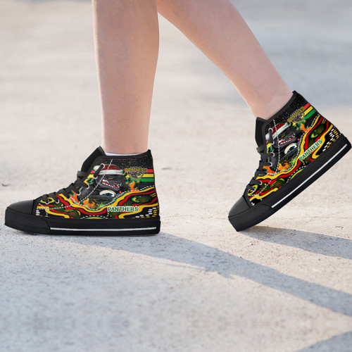 Penrith Christmas High Top Shoes - Custom Merry Christmas Indigenous Super Penrith With Ball High Top Shoes Penrith Christmas High Top Shoes - Custom Merry Christmas Indigenous Super Penrith With Ball High Top Shoes