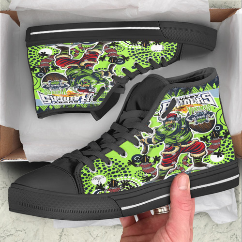 Canberra Christmas High Top Shoes - Custom Merry Viking Canberra Christmas Indigenous High Top Shoes Canberra Christmas High Top Shoes - Custom Merry Viking Canberra Christmas Indigenous High Top Shoes