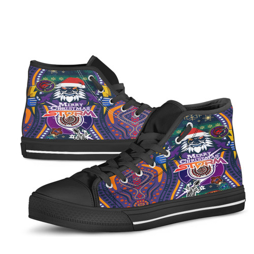Melbourne Christmas High Top Shoes - Custom Merry Christmas Indigenous Melbourne High Top Shoes Melbourne Christmas High Top Shoes - Custom Merry Christmas Indigenous Melbourne High Top Shoes