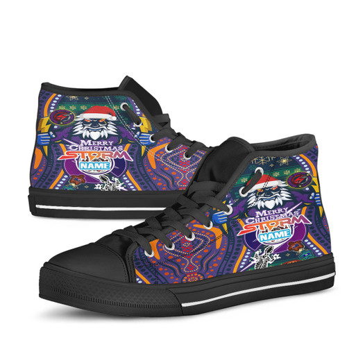 Melbourne Christmas High Top Shoes - Custom Merry Christmas Indigenous Melbourne High Top Shoes Melbourne Christmas High Top Shoes - Custom Merry Christmas Indigenous Melbourne High Top Shoes