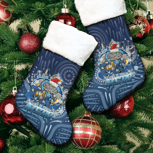Cockroaches  Christmas Stocking - NSW Blues Cockroaches Mascot With Aboriginal Inspired Christmas Stocking Cockroaches  Christmas Stocking - NSW Blues Cockroaches Mascot With Aboriginal Inspired Christmas Stocking