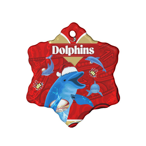Redcliffe Dolphins Ornaments - Redcliffe Dolphins Christmas Aboriginal Inspired Teammates Ornaments Redcliffe Dolphins Ornaments - Redcliffe Dolphins Christmas Aboriginal Inspired Teammates Ornaments