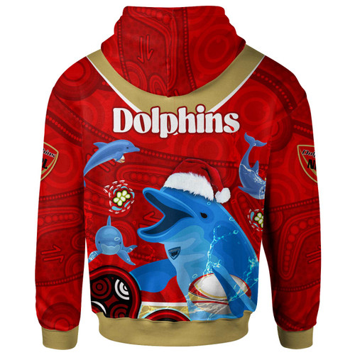 Redcliffe Dolphins Hoodie - Custom Redcliffe Dolphins Christmas Aboriginal Inspired Teammates Hoodie Redcliffe Dolphins Hoodie - Custom Redcliffe Dolphins Christmas Aboriginal Inspired Teammates Hoodie
