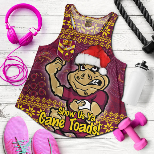 Cane Toads Women Racerback Tank - Custom Christmas Show Us Ya Cane Toads Women Racerback Tank