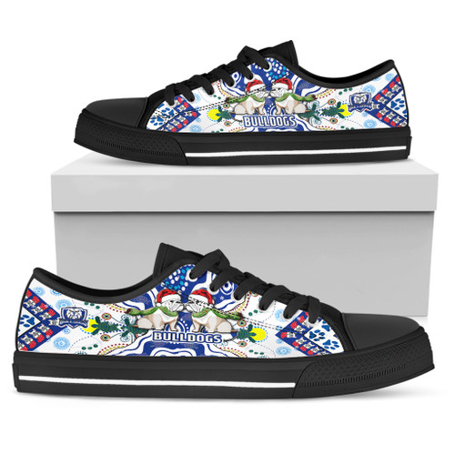 Canterbury-Bankstown Christmas Low Top Shoes - Merry Canterbury-Bankstown Christmas With Indigenous Sea Turtles And Patterns