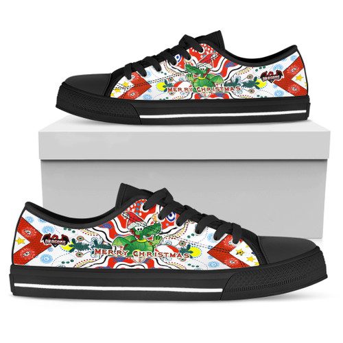 Illawarra and St George Christmas Low Top Shoes - Merry Christmas Green Illawarra and St George Indigenous Low Top Shoes Illawarra and St George Christmas Low Top Shoes - Merry Christmas Green Illawarra and St George Indigenous Low Top Shoes