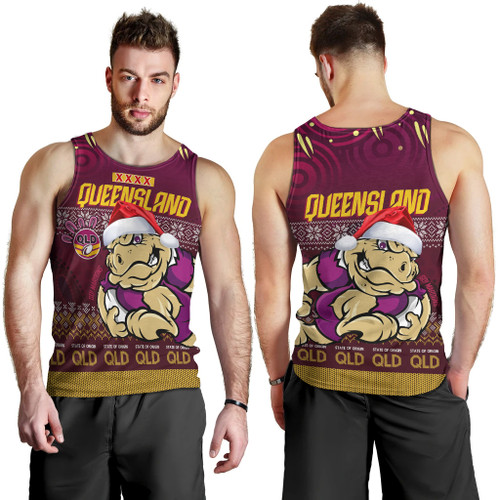 Cane Toads Men Tank Top - Custom Christmas QLD Maroons Cane Toads Aboriginal Inspired Men Tank Top Cane Toads Men Tank Top - Custom Christmas QLD Maroons Cane Toads Aboriginal Inspired Men Tank Top