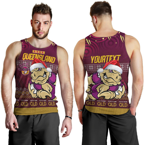 Cane Toads Men Tank Top - Custom Christmas QLD Maroons Cane Toads Aboriginal Inspired Men Tank Top Cane Toads Men Tank Top - Custom Christmas QLD Maroons Cane Toads Aboriginal Inspired Men Tank Top