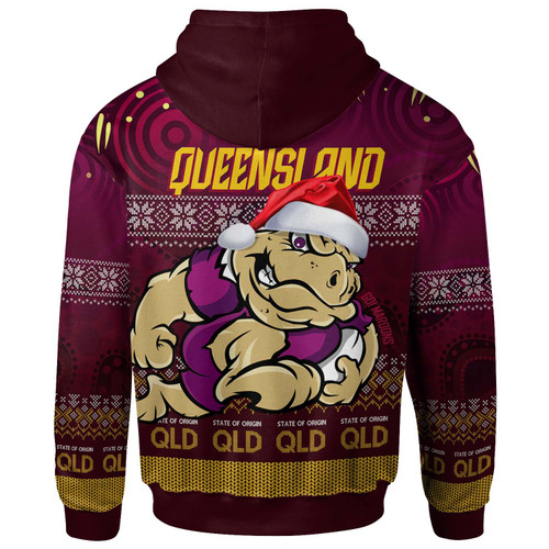 Cane Toads  Hoodie - Custom Christmas QLD Maroons Cane Toads Aboriginal Inspired Hoodie Cane Toads  Hoodie - Custom Christmas QLD Maroons Cane Toads Aboriginal Inspired Hoodie