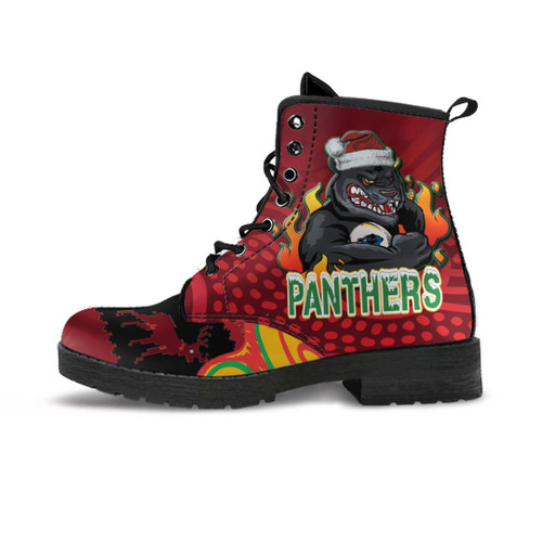 Penrith Christmas Leather Boots - Merry Christmas Indigenous Penrith Leather Boots Penrith Christmas Leather Boots - Merry Christmas Indigenous Penrith Leather Boots