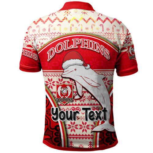 Redcliffe Dolphins Polo Shirt - Custom Christmas Redcliffe Dolphins Mascot Polo Shirt Redcliffe Dolphins Polo Shirt - Custom Christmas Redcliffe Dolphins Mascot Polo Shirt