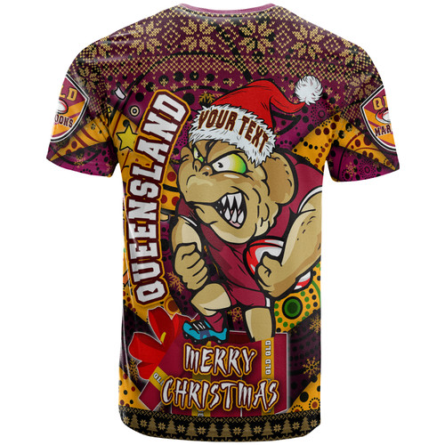 Cane Toads Christmas T-Shirt - Custom QLD Go Maroons Cane Toads Aboriginal Inspired With Snowflake T-Shirt Cane Toads Christmas T-Shirt - Custom QLD Go Maroons Cane Toads Aboriginal Inspired With Snowflake T-Shirt