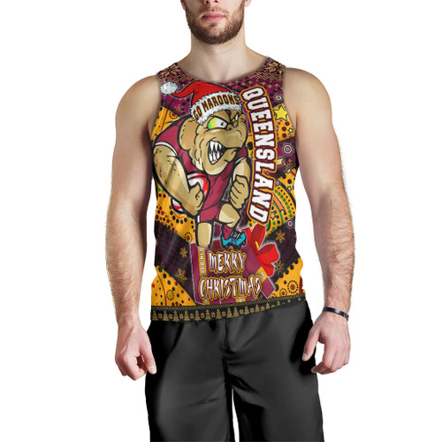 Cane Toads Christmas Men Tank Top - QLD Go Maroons Cane Toads Aboriginal Inspired With Snowflake Men Tank Top Cane Toads Christmas Men Tank Top - QLD Go Maroons Cane Toads Aboriginal Inspired With Snowflake Men Tank Top
