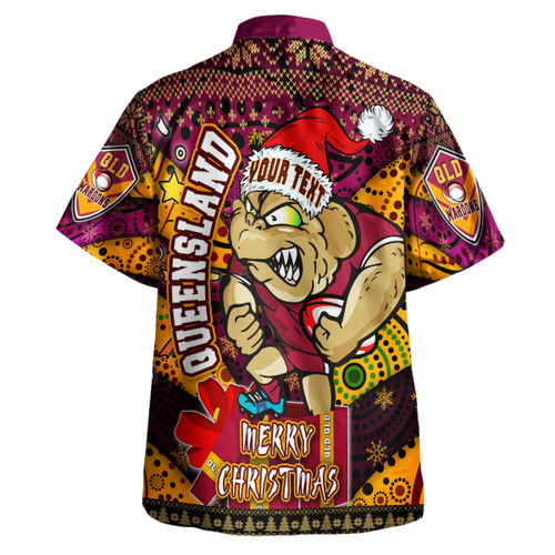 Cane Toads Christmas Hawaiian Shirt - Custom QLD Go Maroons Cane Toads Aboriginal Inspired With Snowflake Hawaiian Shirt Cane Toads Christmas Hawaiian Shirt - Custom QLD Go Maroons Cane Toads Aboriginal Inspired With Snowflake Hawaiian Shirt