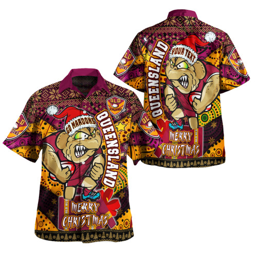Cane Toads Christmas Hawaiian Shirt - Custom QLD Go Maroons Cane Toads Aboriginal Inspired With Snowflake Hawaiian Shirt Cane Toads Christmas Hawaiian Shirt - Custom QLD Go Maroons Cane Toads Aboriginal Inspired With Snowflake Hawaiian Shirt