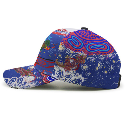 Newcastle Christmas Cap - Merry Christmas Newcastle Indigenous Cap Newcastle Christmas Cap - Merry Christmas Newcastle Indigenous Cap