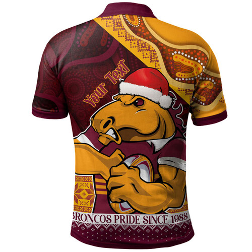 Brisbane Broncos Christmas Polo Shirt - Custom Brisbane Broncos Pride Since 1988 Aboriginal Inspired and Ugly Pattern Polo Shirt Brisbane Broncos Christmas Polo Shirt - Custom Brisbane Broncos Pride Since 1988 Aboriginal Inspired and Ugly Pattern Polo Shirt