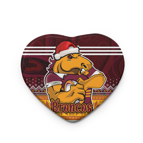 Brisbane Broncos Christmas Ornaments - Brisbane Broncos Pride Since 1988 Aboriginal Inspired and Ugly Pattern Christmas Ornaments