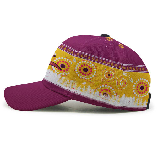 Brisbane Broncos Christmas Cap - Brisbane Broncos Ugly Christmas And Aboriginal Patterns Cap