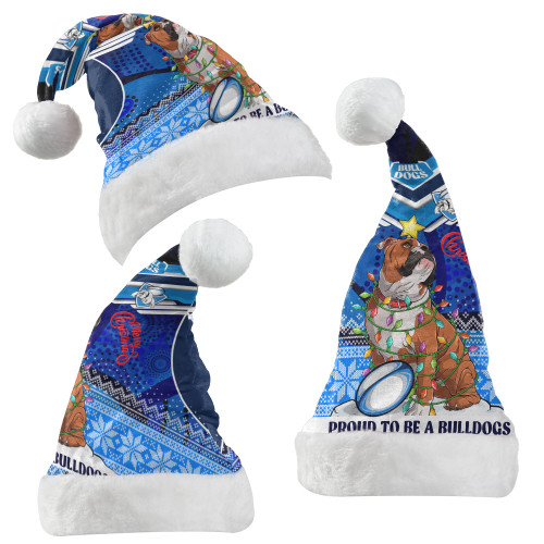 Canterbury-Bankstown Bulldogs Christmas Hat - Pride To Be A Bulldogs Ugly Christmas Pattern And Aboriginal Inspired Hat Canterbury-Bankstown Bulldogs Christmas Hat - Pride To Be A Bulldogs Ugly Christmas Pattern And Aboriginal Inspired Hat
