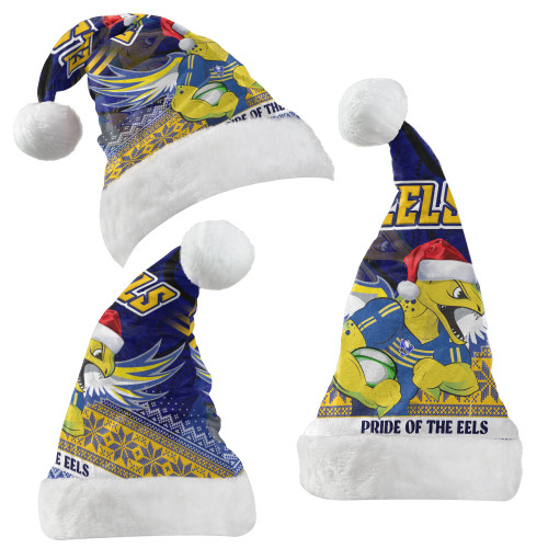 Parramatta Eels Christmas Hat - Pride Of The Eels Ugly Christmas Pattern And Aboriginal Inspired Hat Parramatta Eels Christmas Hat - Pride Of The Eels Ugly Christmas Pattern And Aboriginal Inspired Hat