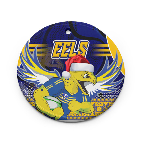 Parramatta Eels Christmas Ornaments - Pride Of Parramatta Eels Ugly Christmas Pattern And Aboriginal Inspired Ornaments Parramatta Eels Christmas Ornaments - Pride Of Parramatta Eels Ugly Christmas Pattern And Aboriginal Inspired Ornaments
