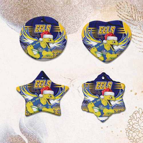 Parramatta Eels Christmas Ornaments - Pride Of Parramatta Eels Ugly Christmas Pattern And Aboriginal Inspired Ornaments