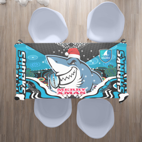 Cronulla Christmas Tablecloth - Merry Christmas Super Cronulla Indigenous Tablecloth Cronulla Christmas Tablecloth - Merry Christmas Super Cronulla Indigenous Tablecloth