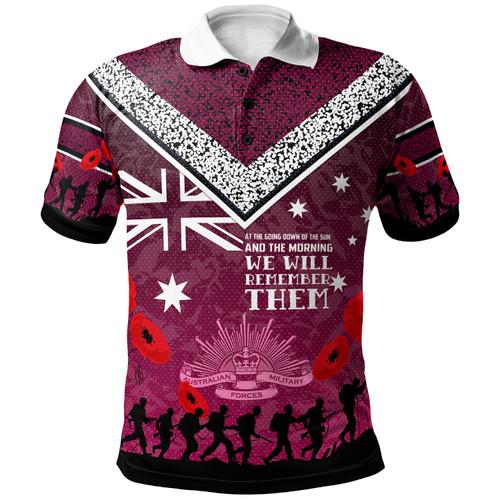 Manly Warringah Sea Eagles Anzac Custom Polo Shirt - Keeping the Spirit Alive Polo Shirt