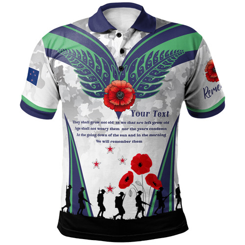 New Zealand Warriors Anzac Custom Polo Shirt - We Will Remember Them Polo Shirt New Zealand Warriors Anzac Custom Polo Shirt - We Will Remember Them Polo Shirt
