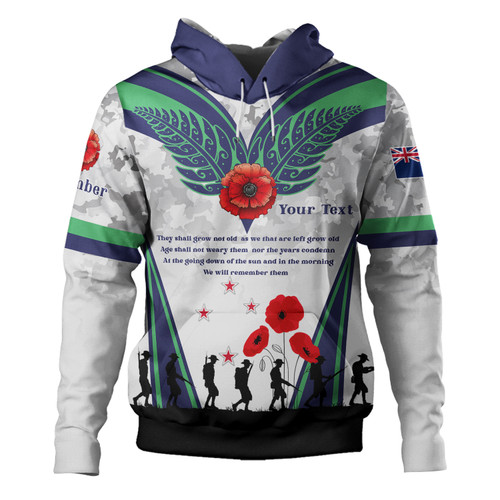 New Zealand Warriors Anzac Custom Hoodie - We Will Remember Them Hoodie New Zealand Warriors Anzac Custom Hoodie - We Will Remember Them Hoodie